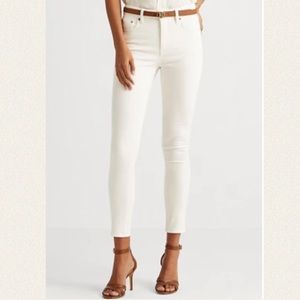❌SOLD❌Lauren Ralph Lauren Mid Rise Skinny Ankle Jeans White Ivory Size 2P